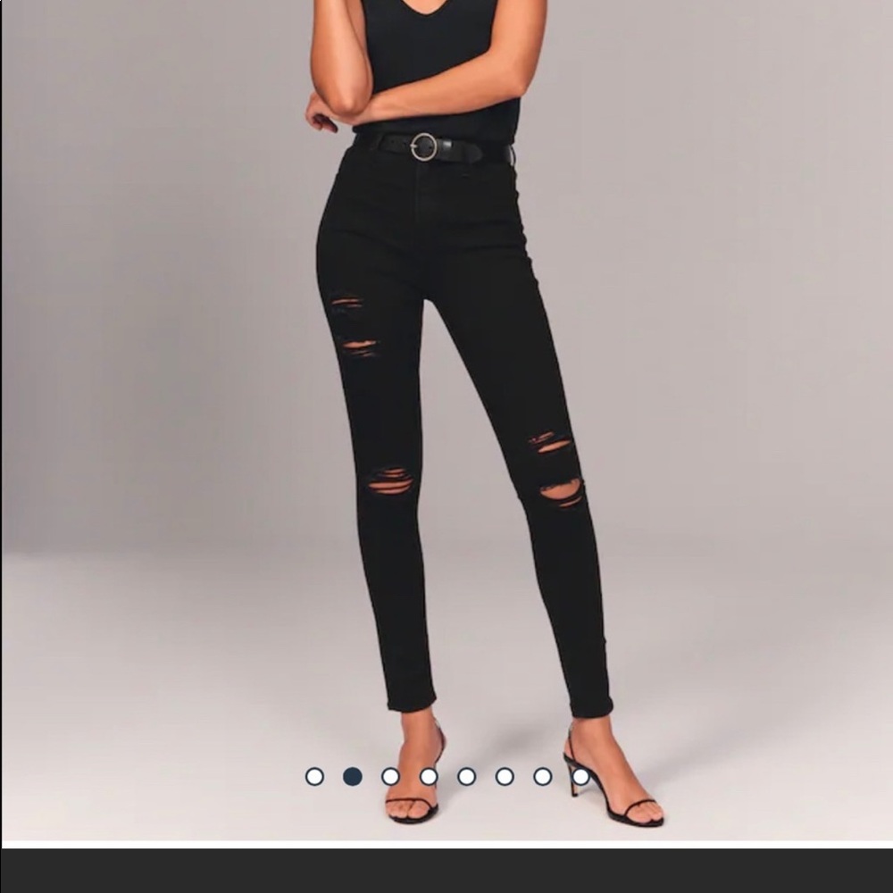 Abercrombie skinny high waisted jeans black size26